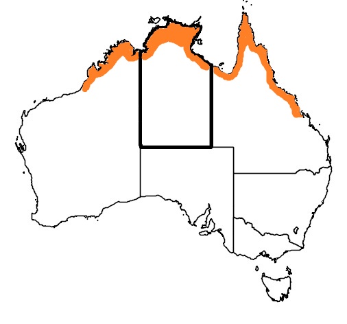 Salt water crocodile map