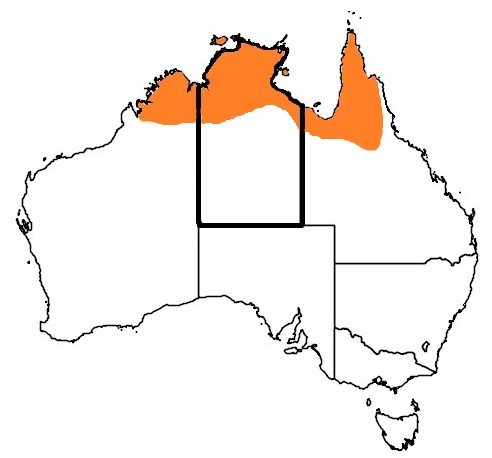 Map for the long neck turtle location
